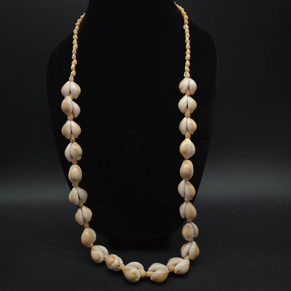Beachy Shell Necklace Cowrie Shells Luau Summer Time